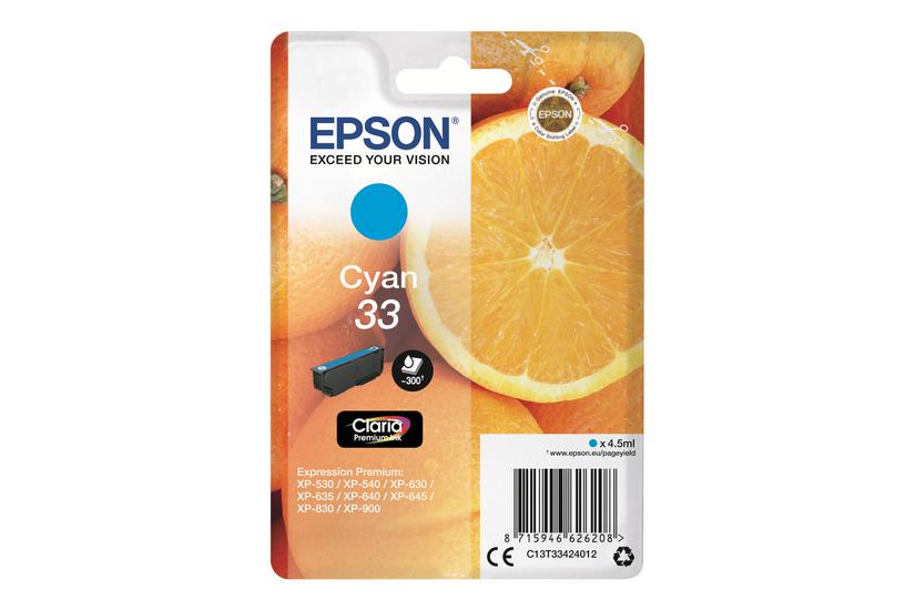 Epson 33 Cyan Original Blækpatron