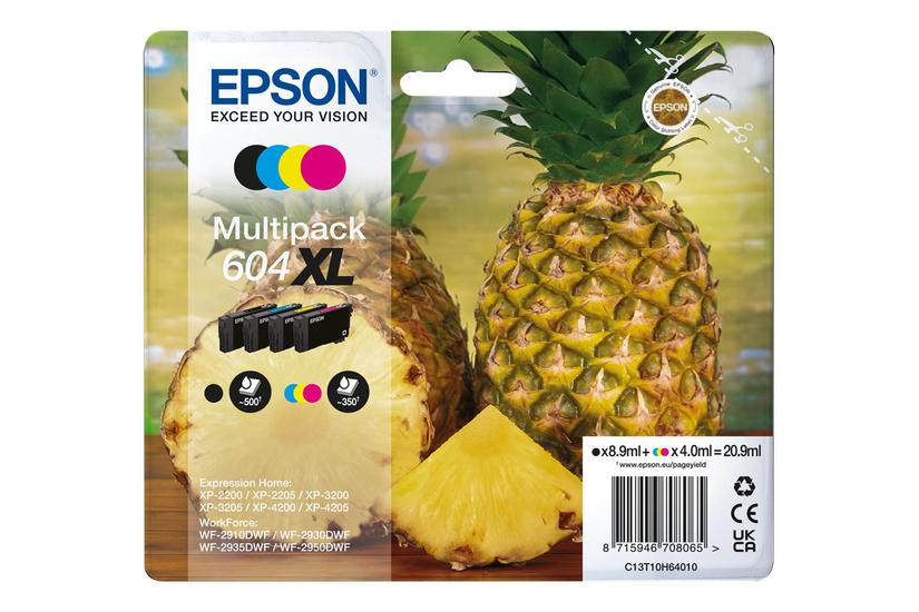 Epson 604 Multipack Pakker Sort Gul Cyan Magenta Original Blækpatron