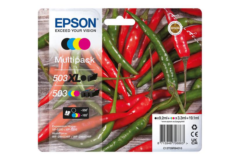 Epson 503 Multipack Pakker Sort Gul Cyan Magenta Original Blækpatron