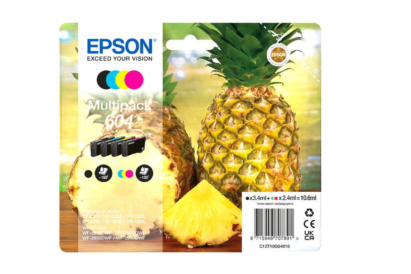Epson 604 Multipack Pakker Sort Gul Cyan Magenta Original Blækpatron