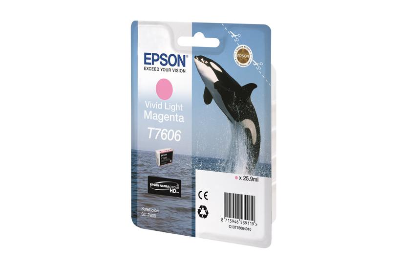 Epson T7606 Levende Lyserød Original Blækpatron