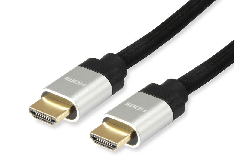 Equip 119383 Hdmi-kabel Hdmi Type Standard Sort Sølv