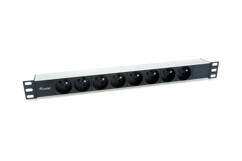 Equip 333313 Strømforsyningsenhed Pdu Ac Stikkontakt Er 1u Sort Sølv