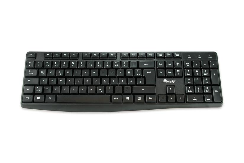 Equip 245210 Tastatur Kontor Usb Qwertz Tysk Sort