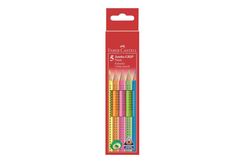 Faber-castell Jumbo Grip Farvet Blyant Assorterede Farver Pakke Med