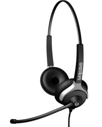 Gequdio Wa9023 Hovedtelefoner Headset Ledningsført Kontor Callcenter Sort