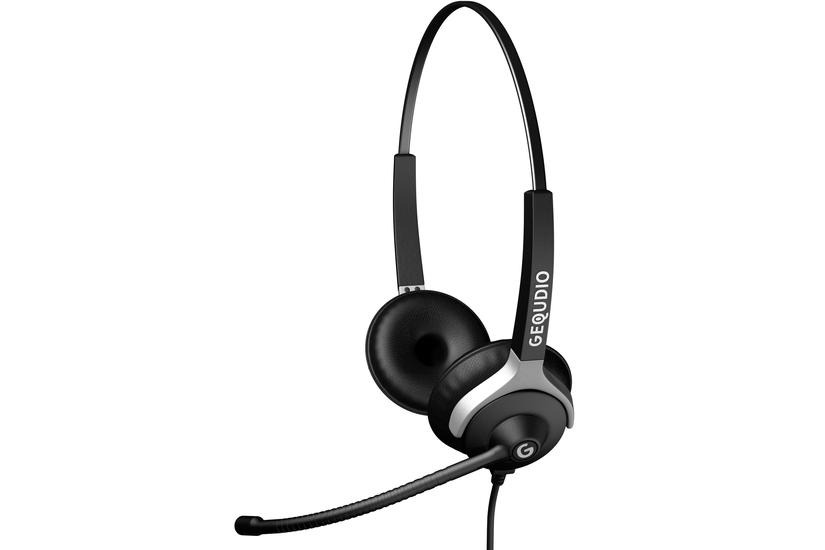 Gequdio Wa9023 Hovedtelefoner Headset Ledningsført Kontor Callcenter Sort