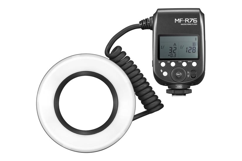 Godox Mf-r76 Hot-shoe Clip-on Flash Med Ring-type Macro Flash Hoved