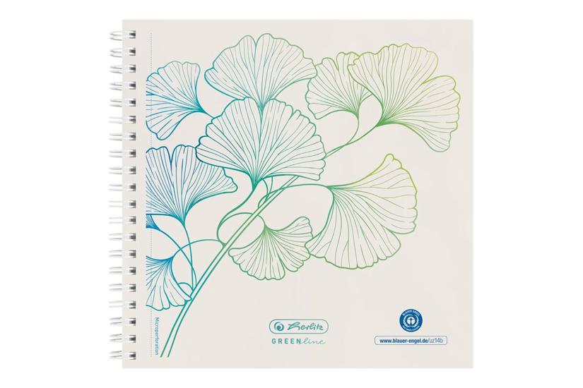 Herlitz Greenline Pude 148 148 Mm 100 Ark Ginkgo