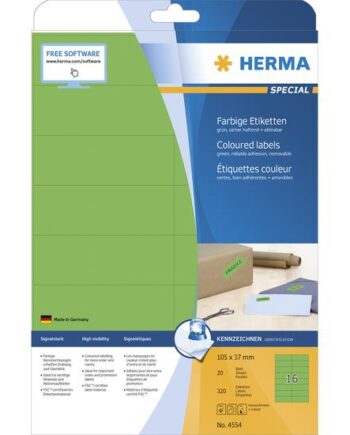 Herma Etiketten A4 Grã   105x37mm Papier Matt Ablã Sbar 320st