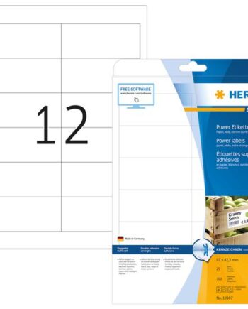 Herma Etiketten A4 Weiß 97x42   Mm Extrem Haftend 300 St