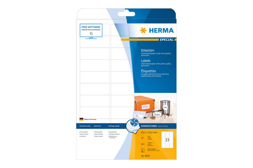 Herma Special Etiketter Mat 825 Etikette 63 25 Mm 90