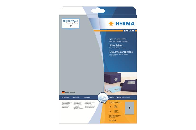 Herma Special Filmmærkater Skinnende 25 Etikette A4