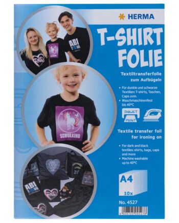 Herma  -shirt Folie A4    Dunkle   Schwarze Textilien 20 Bl  4527