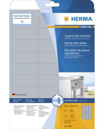 Herma Typenschildetiketten A4 63 5x29   Mm Folie 270 St
