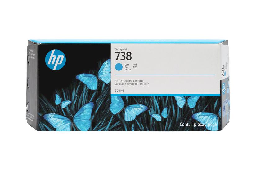 Hp 738 Cyan Original Designjet Blækpatron