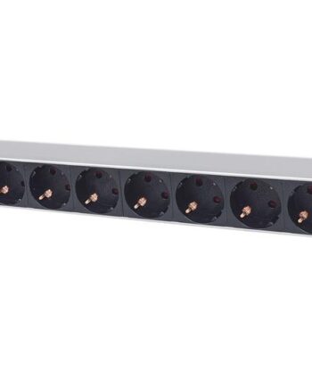 Intellinet 714037 Strømforsyningsenhed  Pdu    Ac Stikkontakt Er  1u Aluminium  Sort