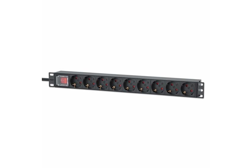 Intellinet 715133 Strømforsyningsenhed Pdu Ac Stikkontakt Er 1u Sort