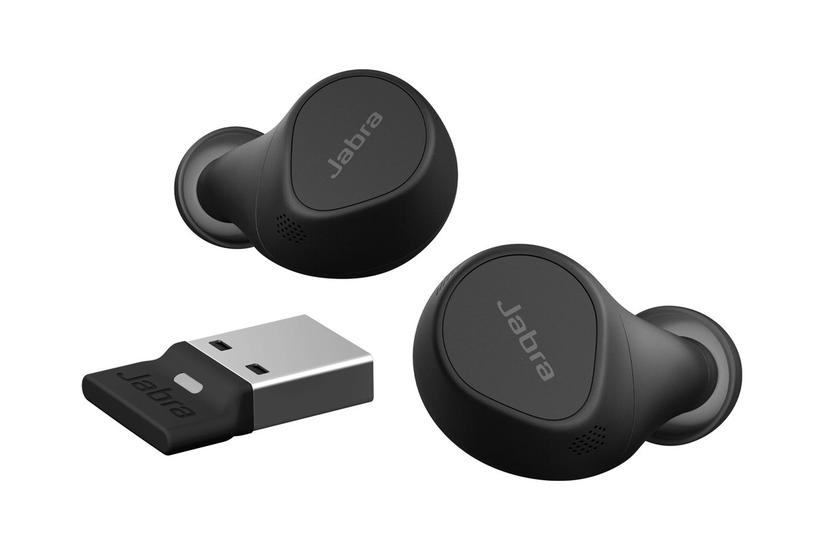 Jabra Evolve2 Buds Ms ægte Trådløse øretelefoner Med Mik Usb- Via Bluetooth Adapter