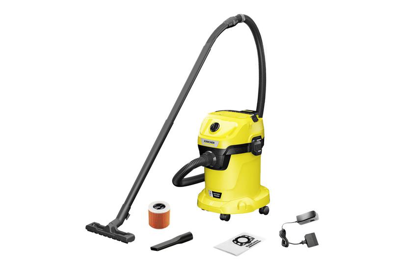 Kärcher Wd -18 Battery Set Støvsuger Beholder Batteri Inkluderet Oplader Gul