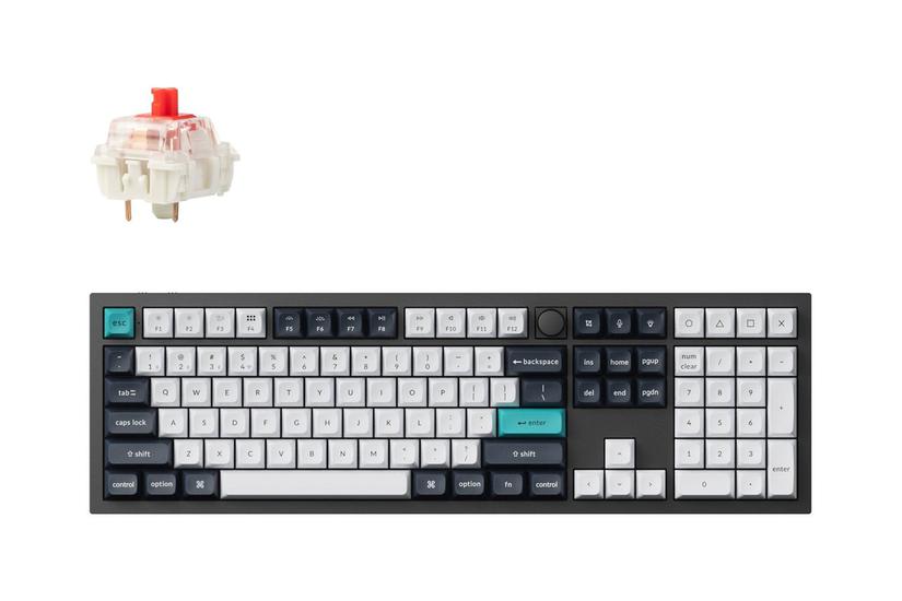 Keychron Q6 Max Tastatur Qmk Via Fuldt Samlet Knap Mekanisk 100 Full Size Carbon-sort Indgangsudstyr