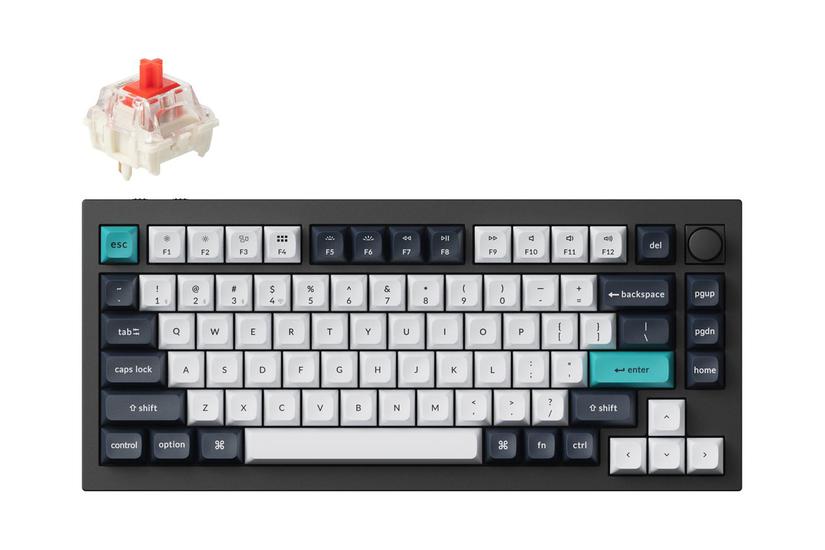Keychron Q1 Max Tastatur Qmk Via Tilpasset Mekanisk Fuldt Samlet Knap Carbon-sort Indgangsudstyr