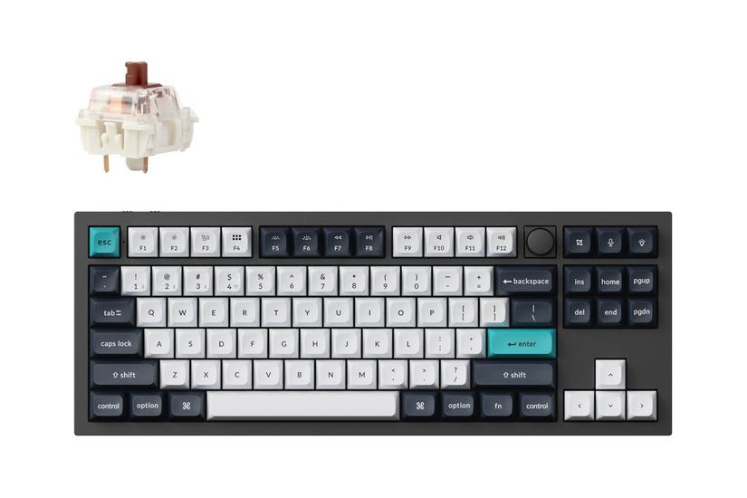 Keychron Q3 Max Tastatur Qmk Via Tilpasset Mekanisk Fuldt Samlet Knap Carbon-sort Indgangsudstyr