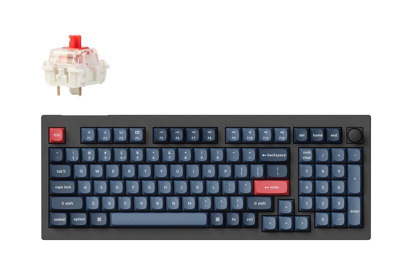 Keychron V5 Max Tastatur Qmk Via Tilpasset Mekanisk Fuldt Samlet Knap Carbon-sort Indgangsudstyr