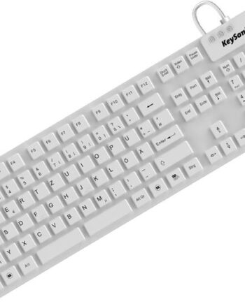Keysonic Ksk-8030 In  De  White Tastatur Industriel Usb Qwertz Tysk Hvid