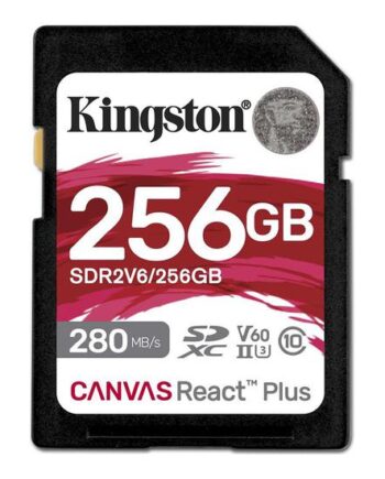 Kingston Canvas React Plus Flashhukommelseskort 256 Gb Sdxc Uhs-ii