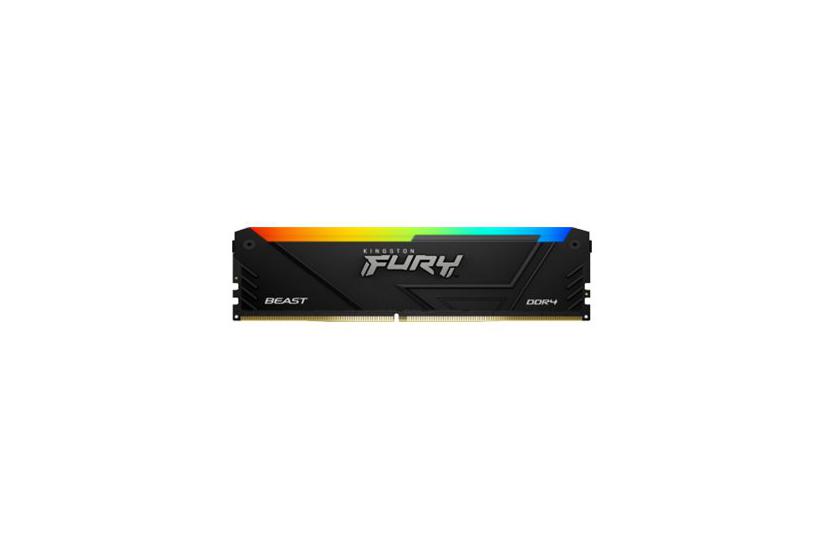 Kingston Fury Beast Rgb 16gb:2x8gb Ddr4 Ram 3600mt Dimm 288-pin Ikke-ecc Cl17