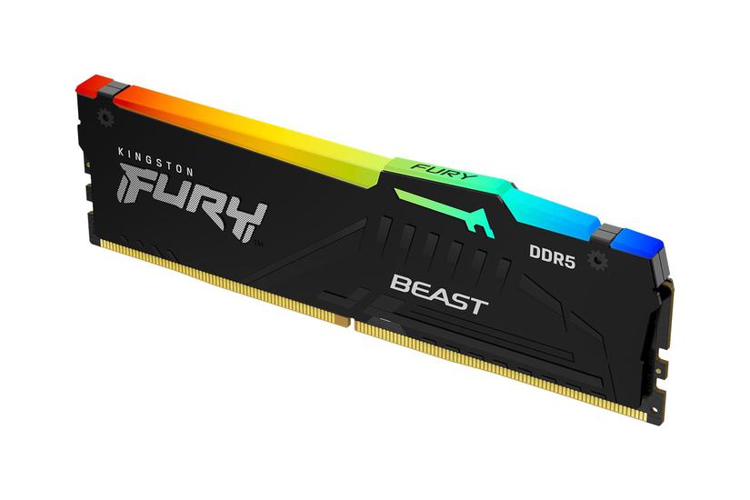 Kingston Fury Beast Rgb 128gb:4x32gb Ddr5 Ram 5600mt Dimm 288-pin On-die Ecc Cl40