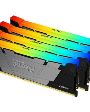 Kingston Fury Renegade Rgb 128gb:4x32gb Ddr4 Ram 3600mt   Dimm 288-pin Ikke-ecc Cl18