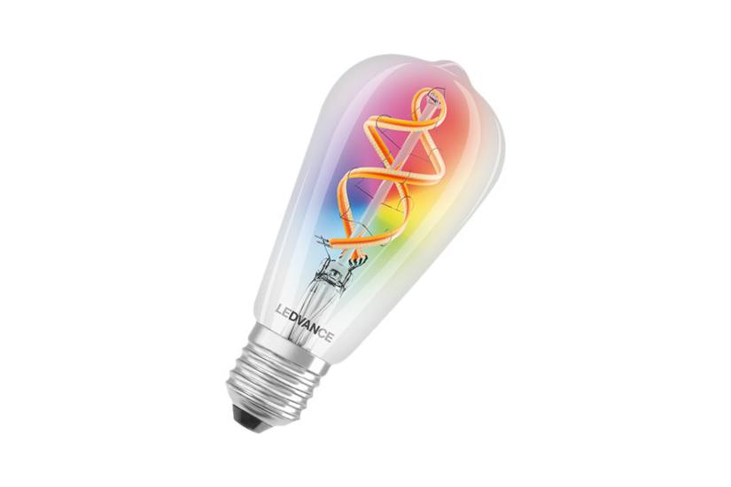 Ledvance Smart Led-filament-lyspære Form: St64 E27 16 Millioner Farver Varmt Hvidt Lys 2700 Gennemsigtig