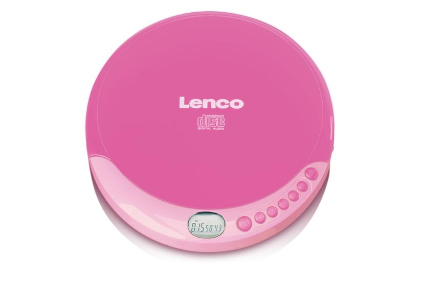 Lenco Cd-011 Bærbar Cd-afspiller Lyserød