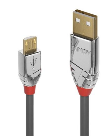 Lindy 36652 Usb-kabel Usb         Usb   Micro-usb   Grå