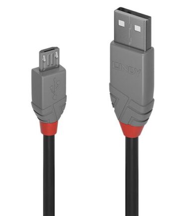 Lindy 36735 Usb-kabel Usb         Usb   Micro-usb   Sort  Grå