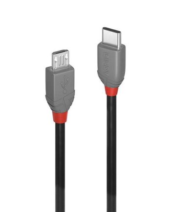 Lindy 36890 Usb-kabel Usb           Usb   Micro-usb   Sort  Grå