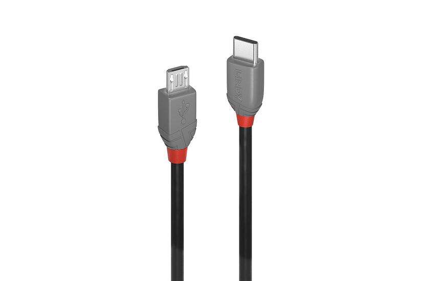 Lindy 36890 Usb-kabel Usb Usb Micro-usb Sort Grå
