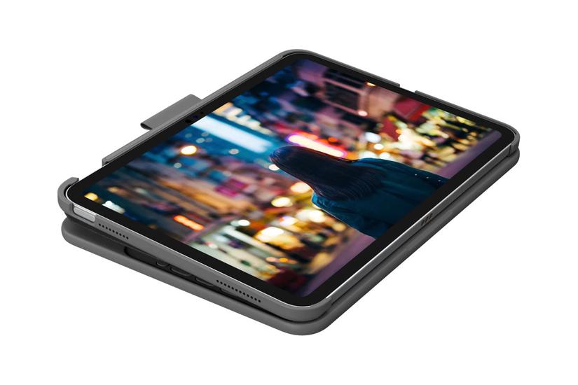 Logitech Slim Folio Tastatur Og Folio-kasse Qwertz Tysk Oxford-grå Indgangsudstyr