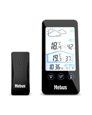 Mebus 11908 Digital Vejrstation Sort Batteri