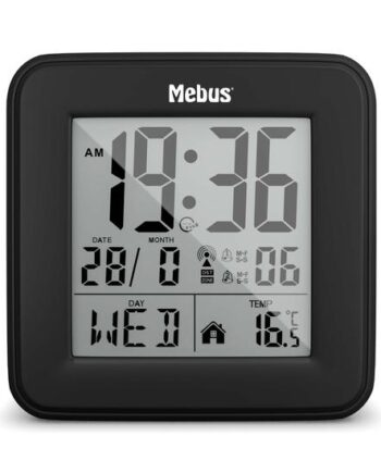 Mebus 25595 Vækkeur Digital Alarmur Sort