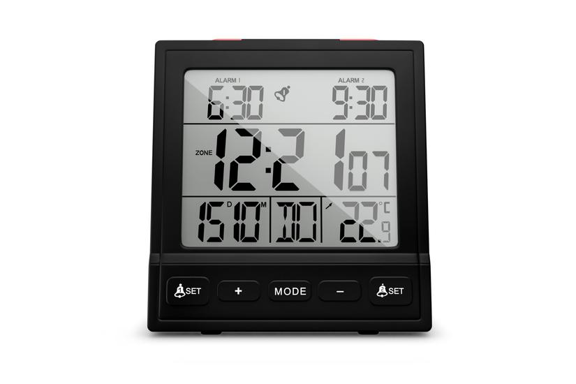 Mebus 25581 Vækkeur Digital Alarmur Sort