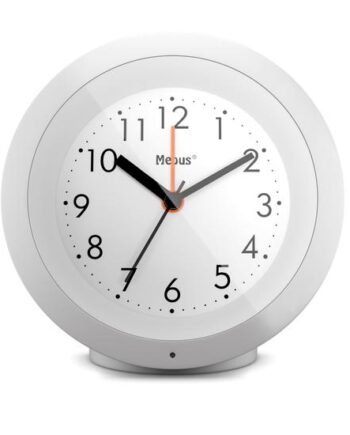 Mebus 25629 Vækkeur Quartz Alarmur Hvid