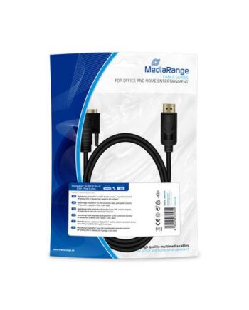Mediarange Displayport Auf Dvi Anschlusskabel 2m Schwarz