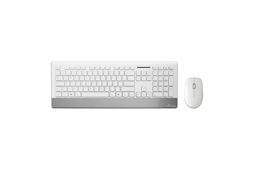 Mediarange Mros106 Highline Series Sæt Med Mus Og Tastatur Qwertz Sølvhvid Indgangsudstyr