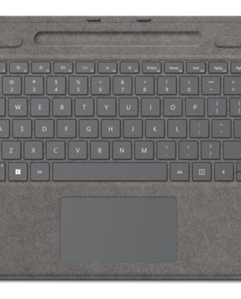 Microsoft Surface Pro Signature Keyboard Tastatur Med Accelerometer  Touchpad  Surface Slim Pen   Opbevaring Og Opladningsbakke Qwerty Engelsk Platinum Med Slim Pen   Indgangsudstyr