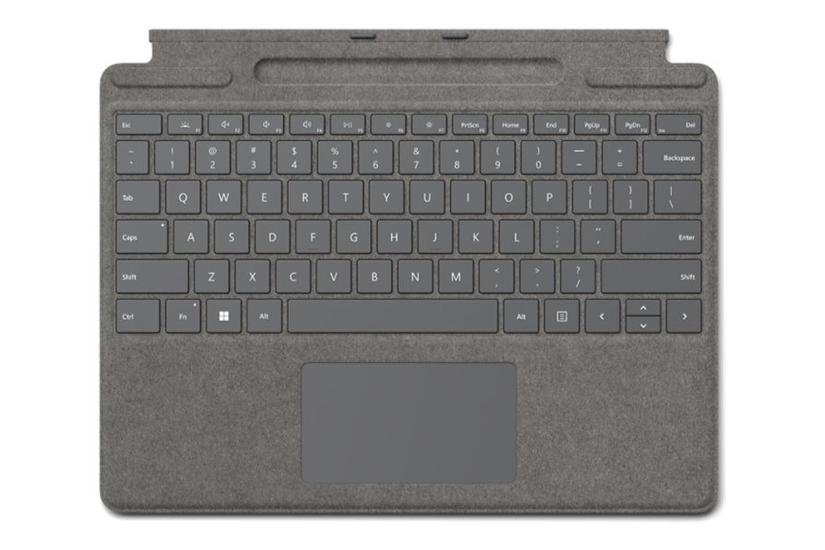 Microsoft Surface Pro Signature Keyboard Tastatur Med Accelerometer Touchpad Surface Slim Pen Opbevaring Og Opladningsbakke Qwerty Engelsk Platinum Med Slim Pen Indgangsudstyr