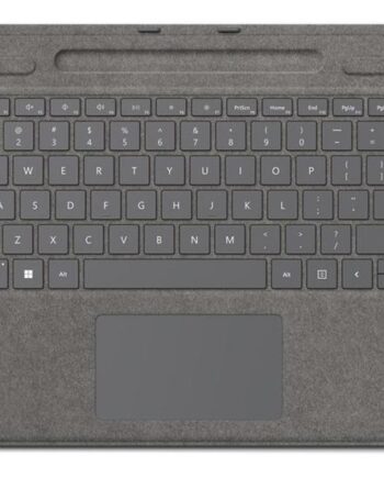 Microsoft Surface Pro Signature Keyboard Tastatur Med Accelerometer  Touchpad  Surface Slim Pen   Opbevaring Og Opladningsbakke Qwertz Tysk Platinum Med Slim Pen   Indgangsudstyr