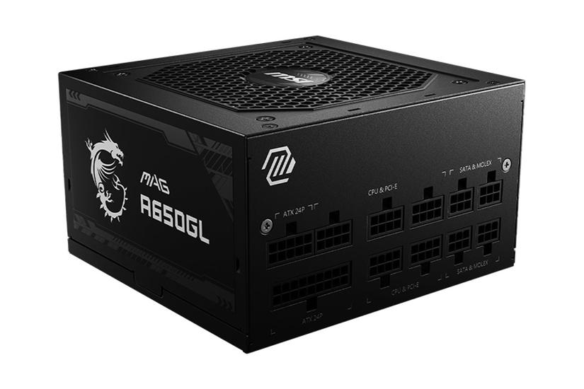 Msi Mag A650gl Strømforsyning 650w 80 Plus Gold Atx12v Eps12v